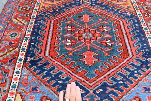 A LARGE ANTIQUE HERIZ RUNNER 530X105CM - ADDITIONAL PHOTO 1