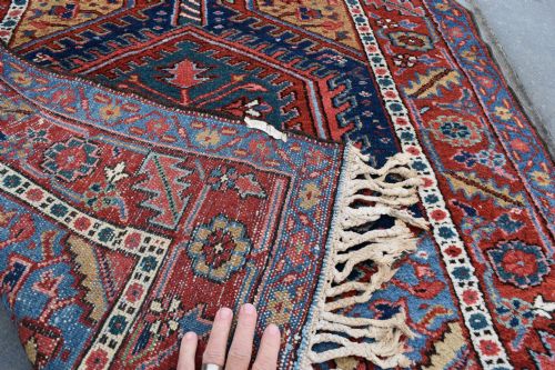 A LARGE ANTIQUE HERIZ RUNNER 530X105CM - ADDITIONAL PHOTO 2