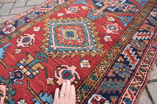 A GOOD ANTIQUE HERIZ LONG NARROW RUNNER 530X89 CM - ADDITIONAL PHOTO 5