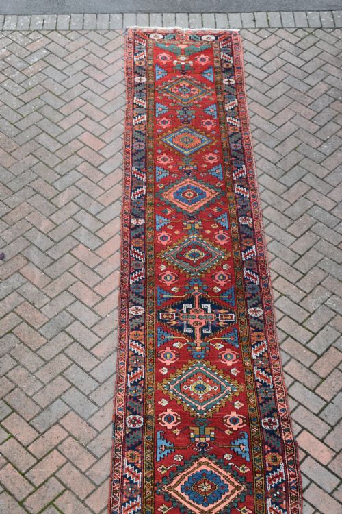 A GOOD ANTIQUE HERIZ LONG NARROW RUNNER 530X89 CM - ADDITIONAL PHOTO 6