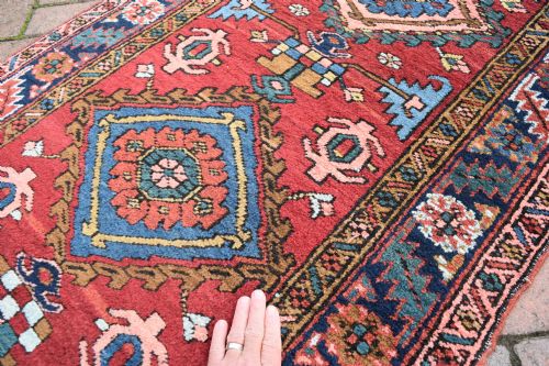 A GOOD ANTIQUE HERIZ LONG NARROW RUNNER 530X89 CM - ADDITIONAL PHOTO 7