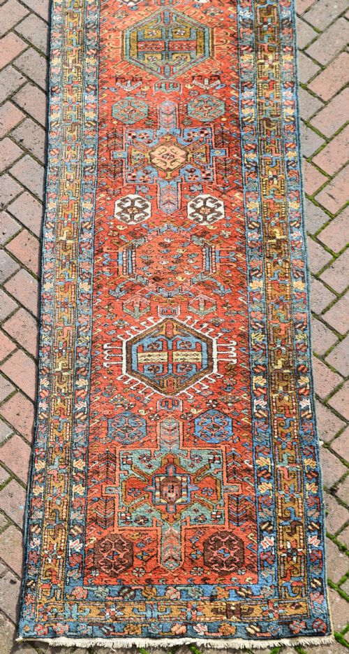 A GOOD ANTIQUE HERIZ NARROW RUNNER 434X84 CM - ADDITIONAL PHOTO 2