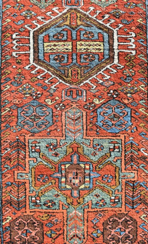 A GOOD ANTIQUE HERIZ NARROW RUNNER 434X84 CM - ADDITIONAL PHOTO 5