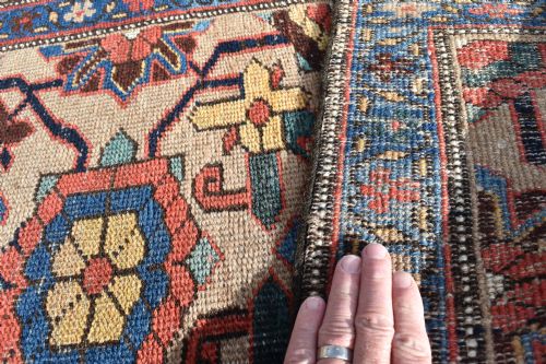 AN ANTIQUE NORTHWEST PERSIAN VERY NARROW HALL RUNNER 369X68 CM - ADDITIONAL PHOTO 3