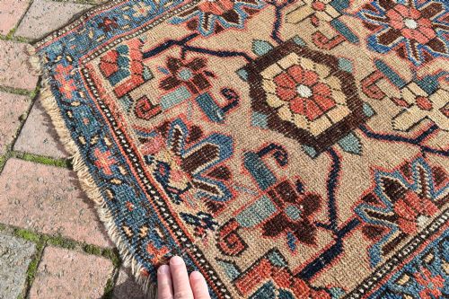 AN ANTIQUE NORTHWEST PERSIAN VERY NARROW HALL RUNNER 369X68 CM - ADDITIONAL PHOTO 6