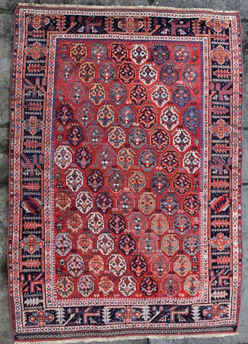 a good antique afshar tribal rug 180x128cm - CATEGORY: ANTIQUE RUGS - DATED 1890