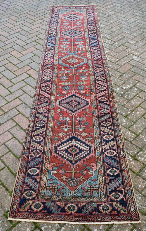 an antique narrow heriz runner 354x78cm - CATEGORY: ANTIQUE RUGS - DATED 1890