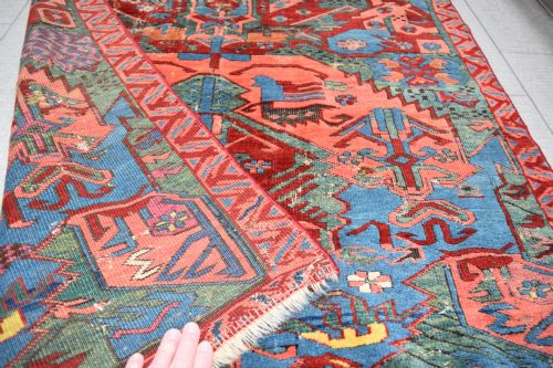 A RARE CACUASIAN SEYCHOR DRAGON RUG ON GREEN GROUND 153X103 CM - ADDITIONAL PHOTO 4