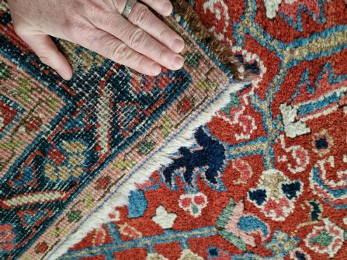 AN ANTIQUE HERIZ RUG IN PERFECT CONDITION 123X101 CM - ADDITIONAL PHOTO 2
