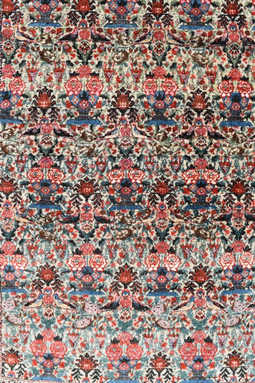 A VERY FINE PART SILK ANTIQUE TEHRAN CARPET 315X218 CM - ADDITIONAL PHOTO 1