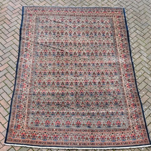 A VERY FINE PART SILK ANTIQUE TEHRAN CARPET 315X218 CM - ADDITIONAL PHOTO 4