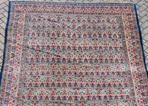 A VERY FINE PART SILK ANTIQUE TEHRAN CARPET 315X218 CM - ADDITIONAL PHOTO 6