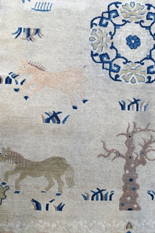 ANTIQUE CHINESE NINXIA PILLAR RUG 204X127CM - ADDITIONAL PHOTO 1