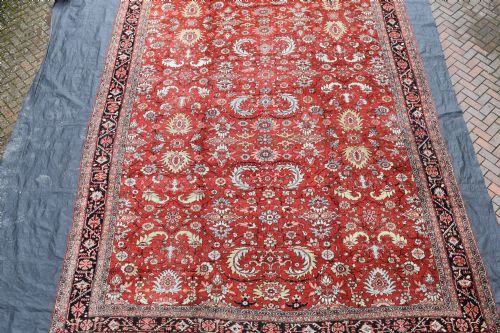 VERY LARGE ANTIQUE HERIZ CARPET 575X369CM - ADDITIONAL PHOTO 3