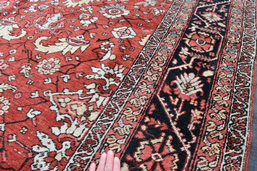 VERY LARGE ANTIQUE HERIZ CARPET 575X369CM - ADDITIONAL PHOTO 4