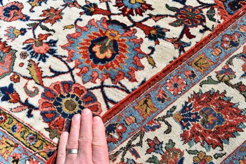 FINE ANTIQUE QUM RUG 200X137CM - ADDITIONAL PHOTO 4
