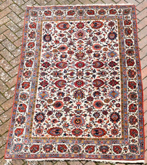 FINE ANTIQUE QUM RUG 200X137CM - ADDITIONAL PHOTO 5