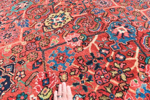AN OLD MUSCHABAD MAHAL CARPET 410X295 CM - ADDITIONAL PHOTO 4