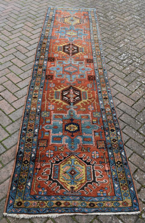AN ANTIQUE HERIZ NARROW RUNNER IN MINT CONDITION 323X84 CM - ADDITIONAL PHOTO 1