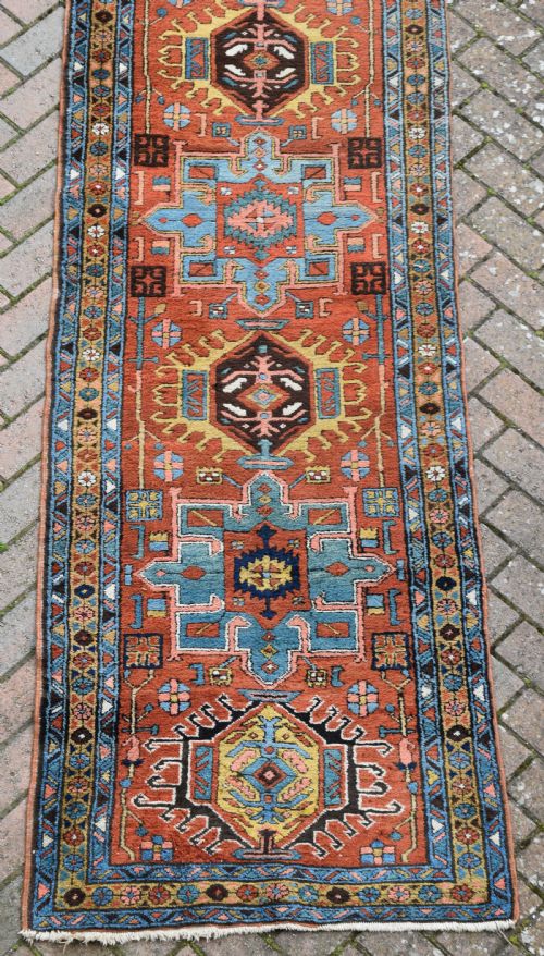 AN ANTIQUE HERIZ NARROW RUNNER IN MINT CONDITION 323X84 CM - ADDITIONAL PHOTO 8