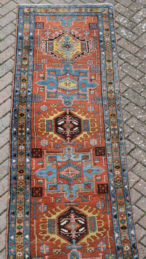 AN ANTIQUE HERIZ NARROW RUNNER IN MINT CONDITION 323X84 CM - ADDITIONAL PHOTO 9