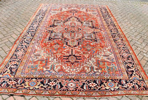 antique heriz carpet 343x229 cm - CATEGORY: ANTIQUE RUGS - DATED 1920