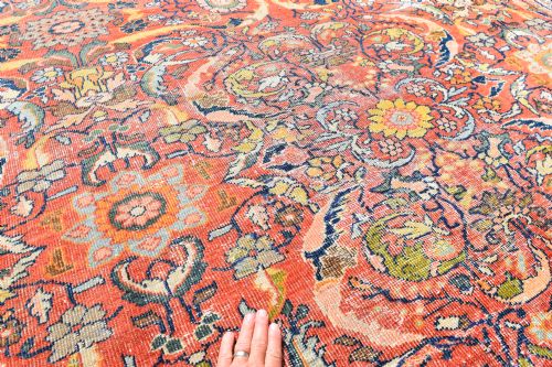 VERY LARGE ANTIQUE MAHAL COUNTRY HOUSE CARPET 570X376 CM - ADDITIONAL PHOTO 3