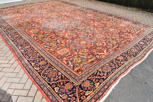 VERY LARGE ANTIQUE MAHAL COUNTRY HOUSE CARPET 570X376 CM - ADDITIONAL PHOTO 7