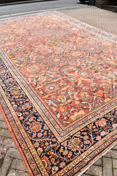 VERY LARGE ANTIQUE MAHAL COUNTRY HOUSE CARPET 570X376 CM - ADDITIONAL PHOTO 9