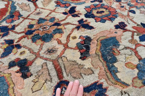 AN ANTIQUE MAHAL COUNTRY HOUSE CARPET CARPET 310X247CM - ADDITIONAL PHOTO 7