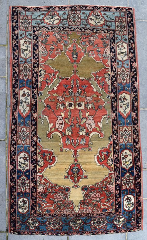 a super fine sarouk ferahan rug 230x126cm - CATEGORY: ANTIQUE RUGS - DATED 1880