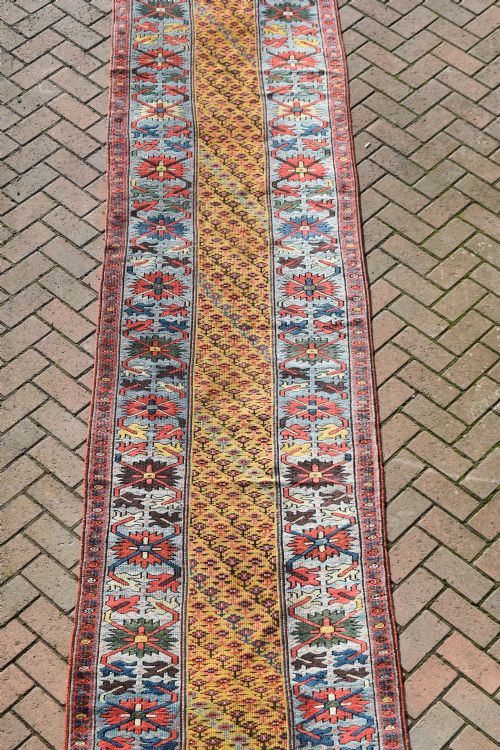 ANTIQUE KURDISH LONG NARROW COUNTRY HOUSE RUNNER 503X89 CM - ADDITIONAL PHOTO 9