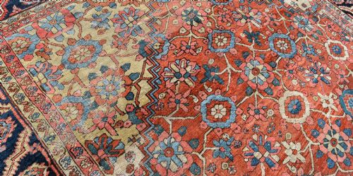 ANTIQUE HERIZ CARPET WITH ALLOVER FLOWERS 377X288 CM - ADDITIONAL PHOTO 6
