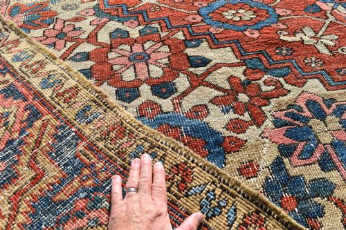ANTIQUE HERIZ CARPET WITH ALLOVER FLOWERS 377X288 CM - ADDITIONAL PHOTO 8