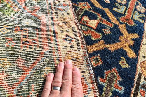 A VERY LONG NARROW ANTIQUE RUNNER 540X96 CM - ADDITIONAL PHOTO 8