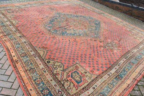 A VERY LARGE OLD MAPLES USHAK CARPET 450X420CM - ADDITIONAL PHOTO 8