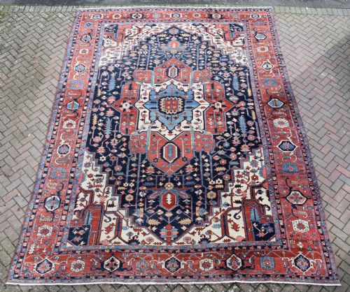 A VERY FINE ANTIQUE SERAPI TYPE KARAJA OVER SIZE CARPET 483X350 CM - ADDITIONAL PHOTO 2
