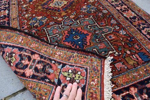 AN ANTIQUE HERIZ RUG 152X97 CM - ADDITIONAL PHOTO 1