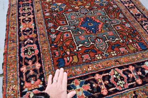 AN ANTIQUE HERIZ RUG 152X97 CM - ADDITIONAL PHOTO 3