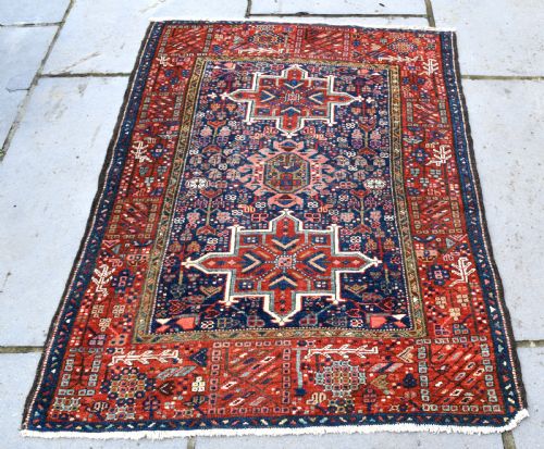 AN ANTIQUE KARAJA RUG 128X99 CM - ADDITIONAL PHOTO 1