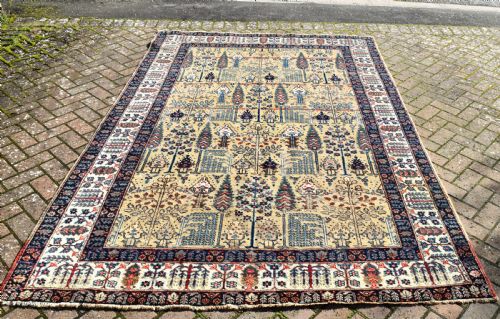 antique tabriz small carpet 277x190cm - CATEGORY: ANTIQUE RUGS - DATED 1920