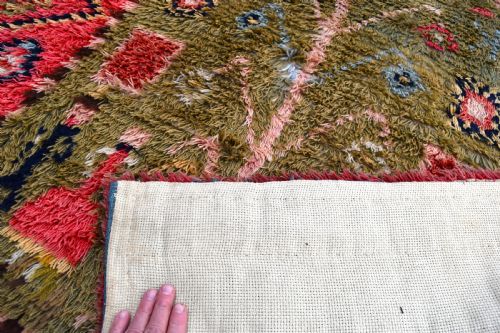 AN EARLY FINNISH RYA WEDDING RUG DATED 1815 - ADDITIONAL PHOTO 4