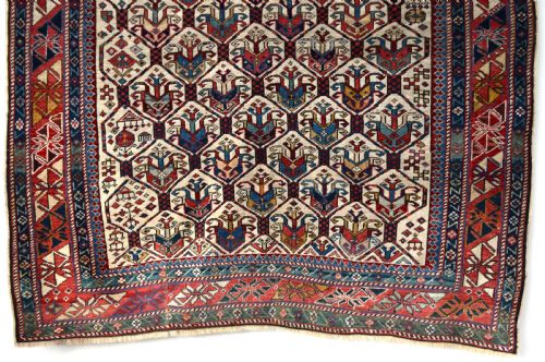 VERY FINE ANTIQUE SHIRVAN PRAYER RUG 135X124 CM - ADDITIONAL PHOTO 4