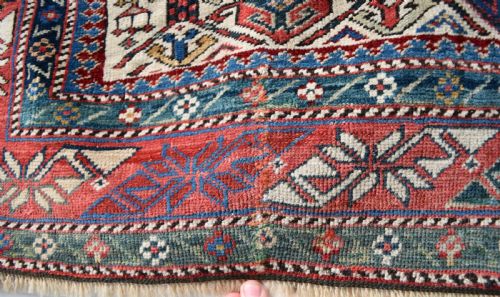 VERY FINE ANTIQUE SHIRVAN PRAYER RUG 135X124 CM - ADDITIONAL PHOTO 7