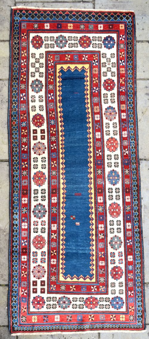 a fine caucasian talish rug 238x100 cm - CATEGORY: ANTIQUE RUGS - DATED 1870