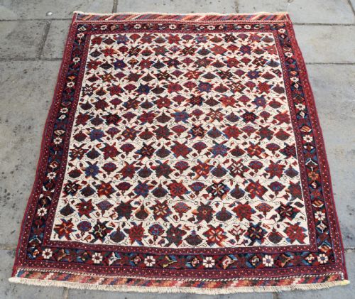 ANTIQUE IVORY GROUND AFSHAR RUG 140X107CM - ADDITIONAL PHOTO 1
