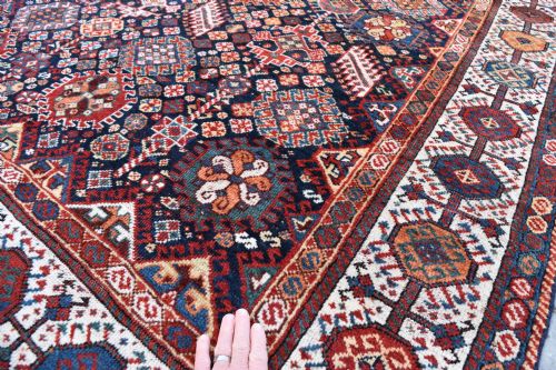 ANTIQUE SHEKARLU QASGAI CARPET 288X168CM - ADDITIONAL PHOTO 1