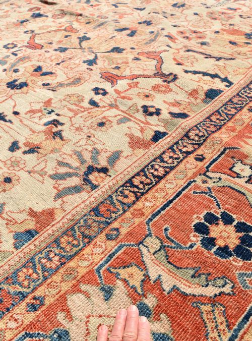 FINE ANTIQUE ZIEGLER CARPET 405X321 CM - ADDITIONAL PHOTO 12