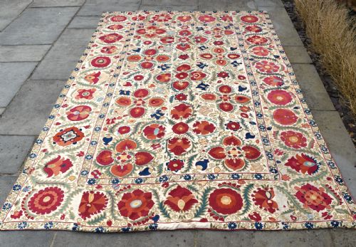 FINE ANTIQUE BUKHARA SUZANI 258X168CM - ADDITIONAL PHOTO 1