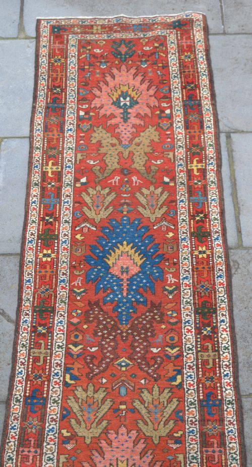 AN ANTIQUE NARROW HERIZ RUNNER 310X76 CM - ADDITIONAL PHOTO 2